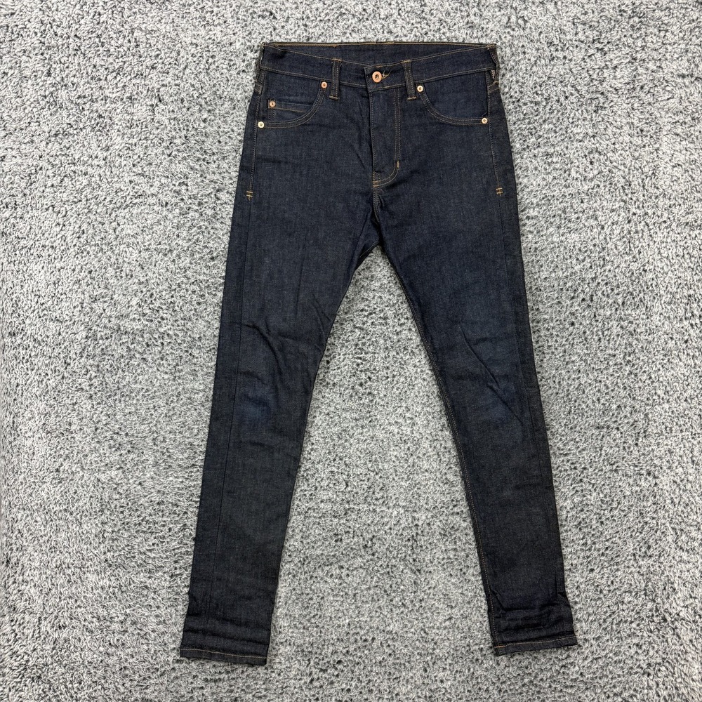Billiam Jeans Mens 28x32 Blue Raw Denim Skinny Slim Fit Tapered Leg Made USA SC